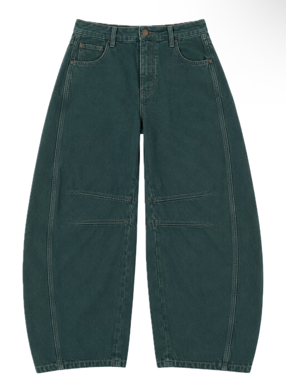 Free People Good Luck Barrel Jeans Size 31 Green